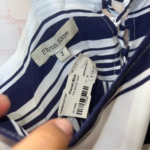 NWT Flynn Skye Nautical Tie Back Top 2 - Picture 4 of 4
